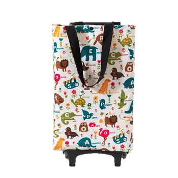 Căruț de cumpărături pliabil cu patru roți, ușor de purtat, din material Oxford, capacitate până la 20 kg