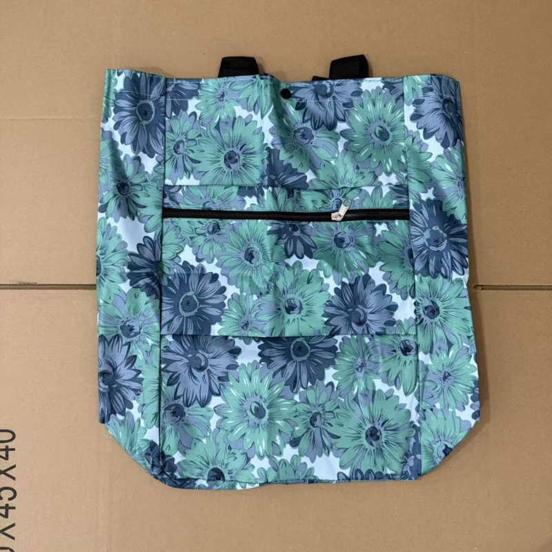 Căruț de cumpărături pliabil cu patru roți, ușor de purtat, din material Oxford, capacitate până la 20 kg