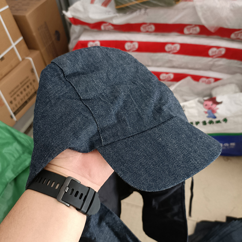 Denim šal kapica s rubom, debela zaštita od prašine za industrijsko brušenje, radni plašt, 200 g, namjena: rukovanje cementom, dekoriranje, rudarenje