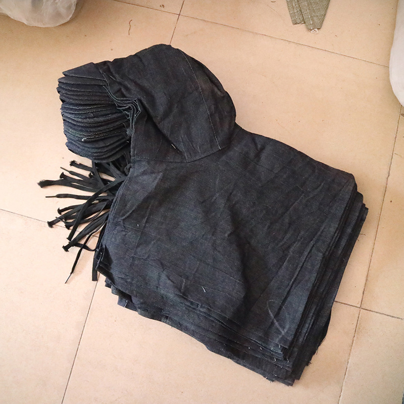 Denim šal kapica s rubom, debela zaštita od prašine za industrijsko brušenje, radni plašt, 200 g, namjena: rukovanje cementom, dekoriranje, rudarenje