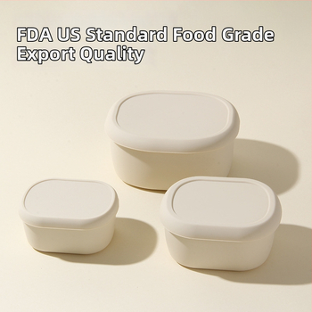 Кръгла силиконова кутия за обяд с капак, микровълнова безопасна и термоустойчива, 301-500 мл, възможност за персонализирано лого