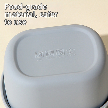 Кръгла силиконова кутия за обяд с капак, микровълнова безопасна и термоустойчива, 301-500 мл, възможност за персонализирано лого