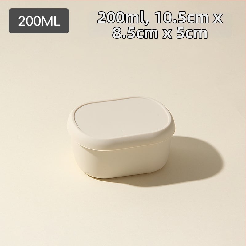 Кръгла силиконова кутия за обяд с капак, микровълнова безопасна и термоустойчива, 301-500 мл, възможност за персонализирано лого
