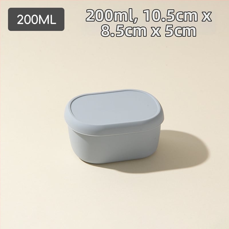 Кръгла силиконова кутия за обяд с капак, микровълнова безопасна и термоустойчива, 301-500 мл, възможност за персонализирано лого