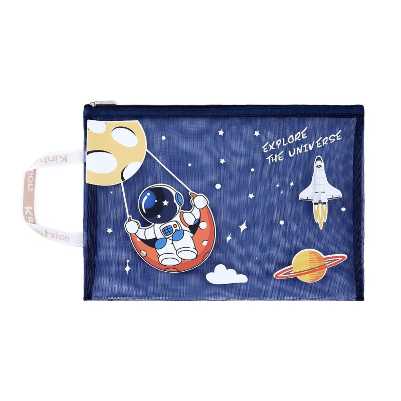 Átlátszó tolltartó, japán stílusú, PP anyagú, cipzár, rajzfilmszerű forma, anyagvastagság 0.1