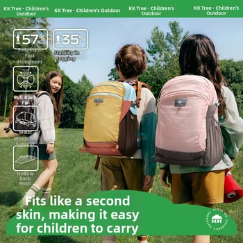 Kocotree Ергономична лека ученическа раница за 5–6 клас, нейлонова конструкция, защита на гръбнака и намаляване на тежестта, ергономичен гръб, детски стил