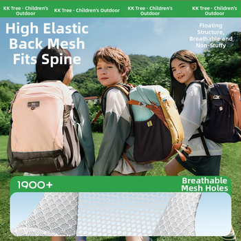 Kocotree Ергономична лека ученическа раница за 5–6 клас, нейлонова конструкция, защита на гръбнака и намаляване на тежестта, ергономичен гръб, детски стил