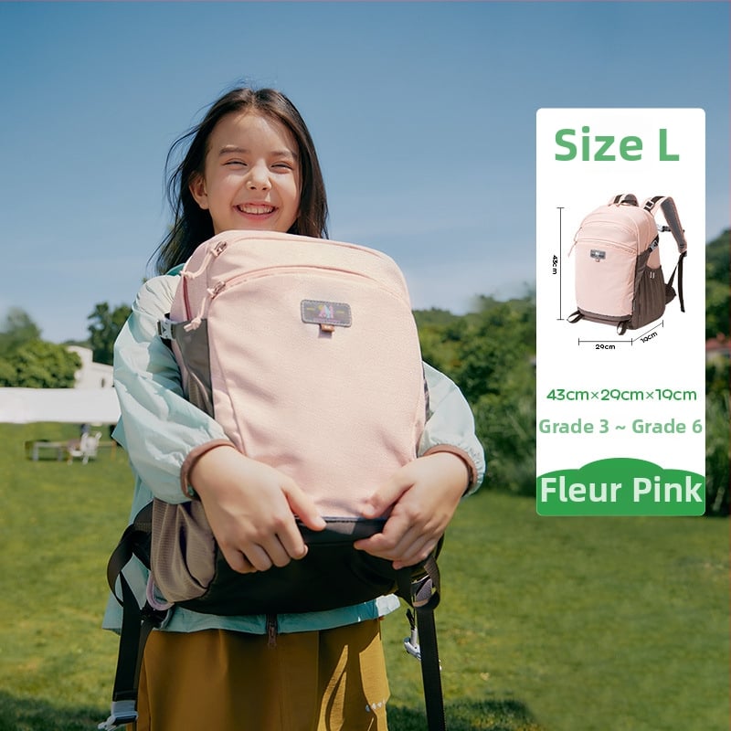 Kocotree Ергономична лека ученическа раница за 5–6 клас, нейлонова конструкция, защита на гръбнака и намаляване на тежестта, ергономичен гръб, детски стил