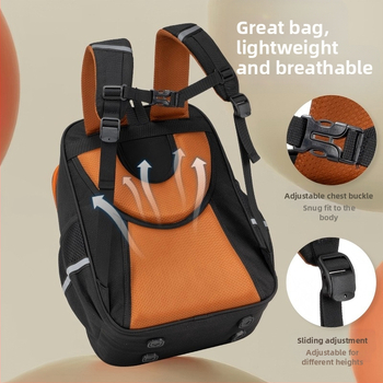 Детска раница за основно училище (1–6 клас) с голям капацитет, защита на гръбнака, водоустойчива, унисекс, извит раменен презрамник