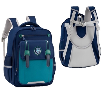 Детска раница за основно училище (1–6 клас) с голям капацитет, защита на гръбнака, водоустойчива, унисекс, извит раменен презрамник