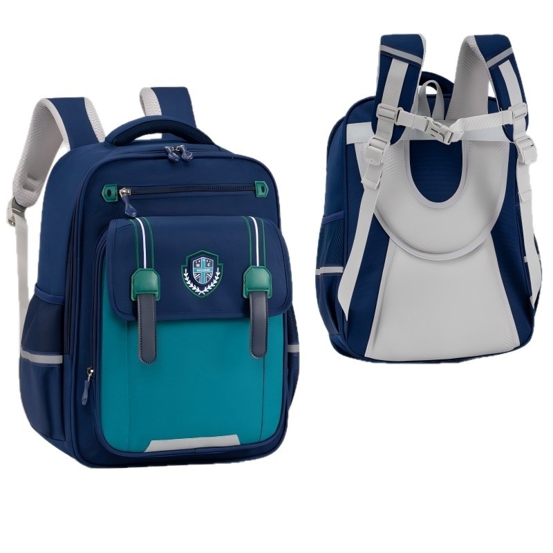 Детска раница за основно училище (1–6 клас) с голям капацитет, защита на гръбнака, водоустойчива, унисекс, извит раменен презрамник