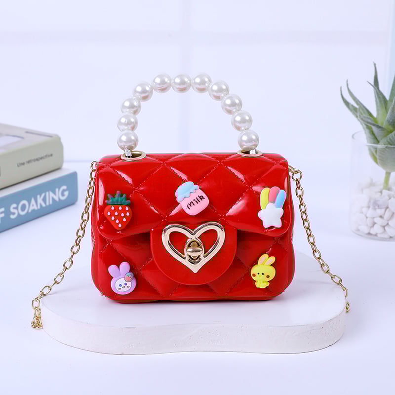 PVC сърцевидна чанта с капак (Уличен стил; PVC; сърцевидна форма; капак)