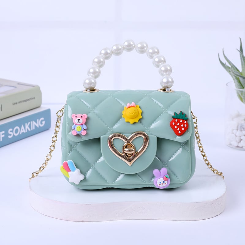 PVC сърцевидна чанта с капак (Уличен стил; PVC; сърцевидна форма; капак)