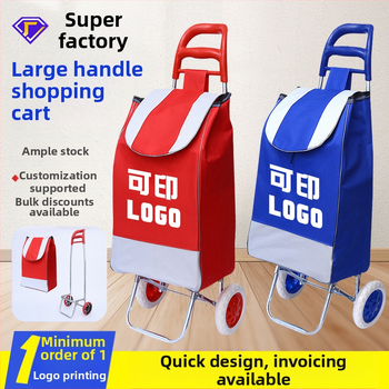 Sklopiteľný prenosný dvojkolový nákupný vozík s kovovým rámom, nosnosť 30 kg