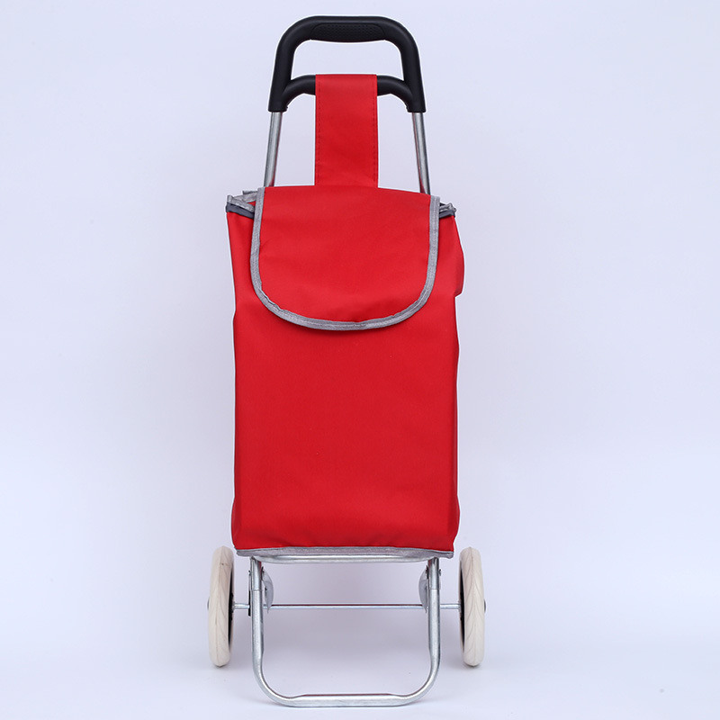 Căruț de cumpărături pliabil cu două roți, cadru din fier, capacitate 30 kg