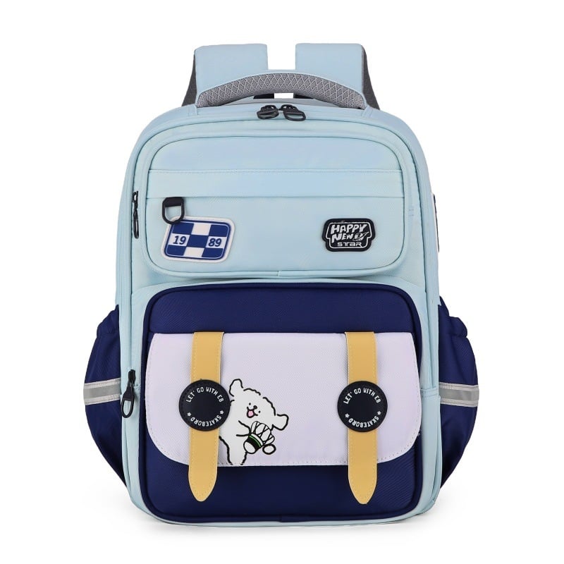 Ученическа раница унисекс – лека, намалява натоварването, голям капацитет, водоустойчива, презрамки с въздушна подложка