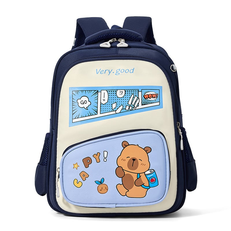 Детска раница от Oxford плат с въздушни презрамки, защита на гръбнака, ултра лека, дишаща и с геометричен принт