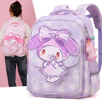 Училищна раничка за деца с анимационен дизайн, опора за гръб, найлонова материя, водоотблъскваща, въздушни презрамки