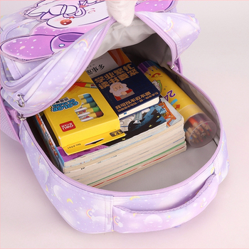 Училищна раничка за деца с анимационен дизайн, опора за гръб, найлонова материя, водоотблъскваща, въздушни презрамки