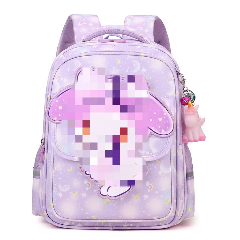 Училищна раничка за деца с анимационен дизайн, опора за гръб, найлонова материя, водоотблъскваща, въздушни презрамки