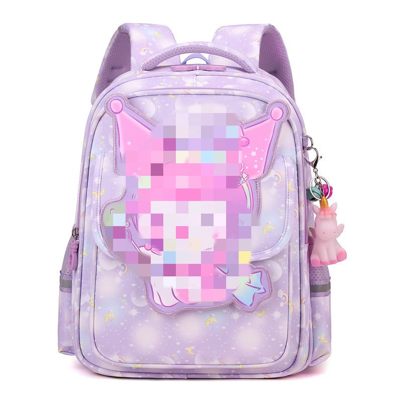 Училищна раничка за деца с анимационен дизайн, опора за гръб, найлонова материя, водоотблъскваща, въздушни презрамки