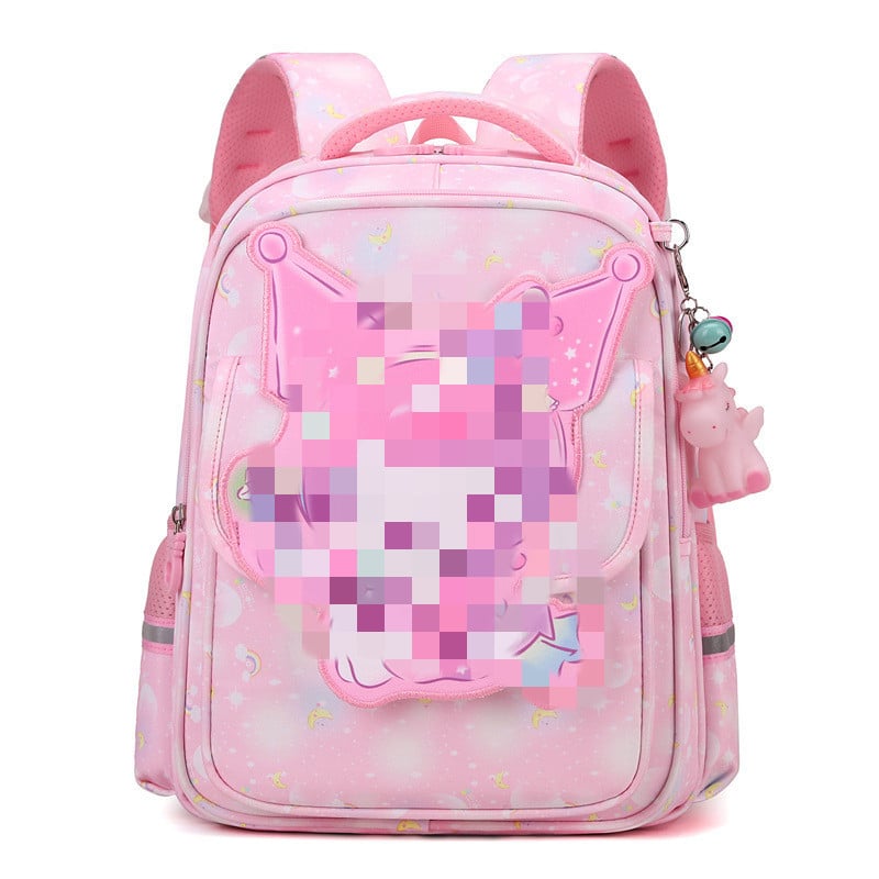 Училищна раничка за деца с анимационен дизайн, опора за гръб, найлонова материя, водоотблъскваща, въздушни презрамки