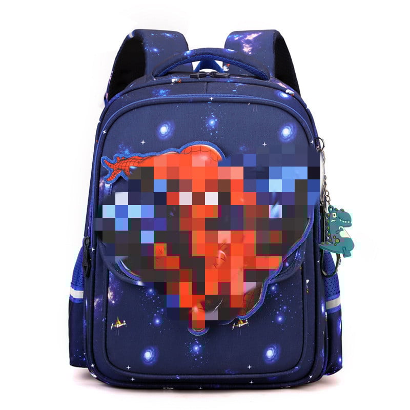 Училищна раничка за деца с анимационен дизайн, опора за гръб, найлонова материя, водоотблъскваща, въздушни презрамки