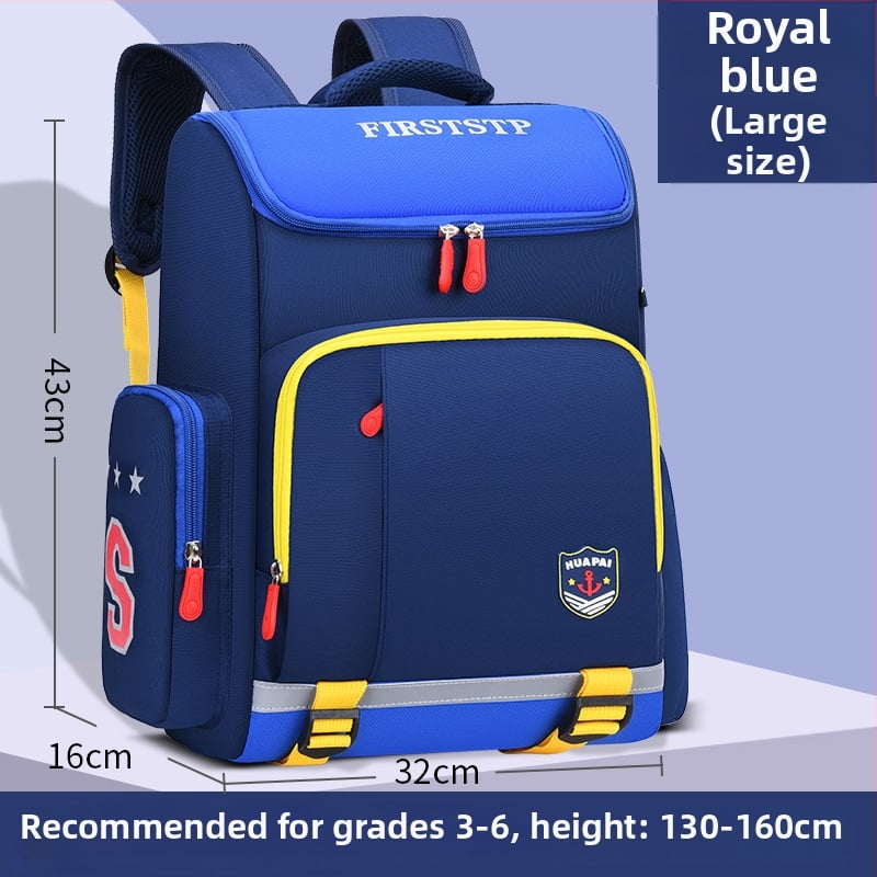 Унисекс ученическа раница за начално училище, Oxford плат, дишаща, водоустойчива, презрамки с въздушна подложка