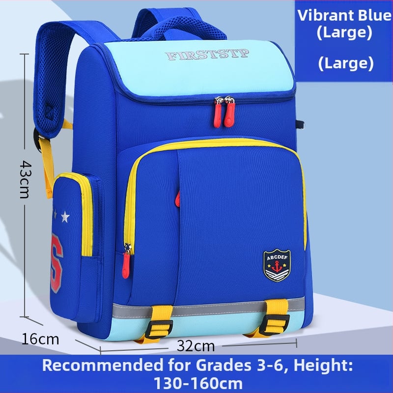 Унисекс ученическа раница за начално училище, Oxford плат, дишаща, водоустойчива, презрамки с въздушна подложка