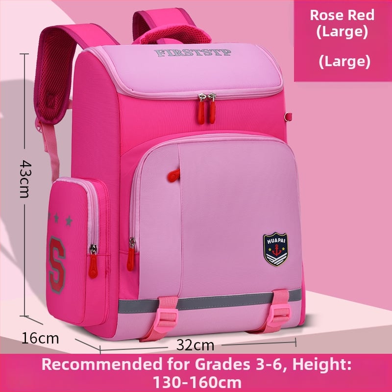 Унисекс ученическа раница за начално училище, Oxford плат, дишаща, водоустойчива, презрамки с въздушна подложка