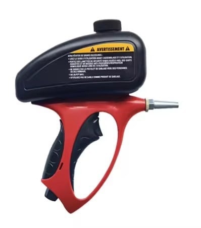 Пясъкоструйна пушка за стъкло и надпис върху надгробни камъни, с малък накрайник, пневматична, антикорозионна