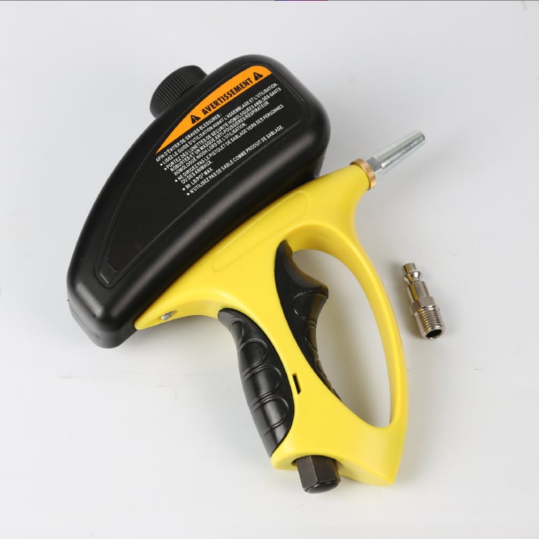 Пясъкоструйна пушка за стъкло и надпис върху надгробни камъни, с малък накрайник, пневматична, антикорозионна