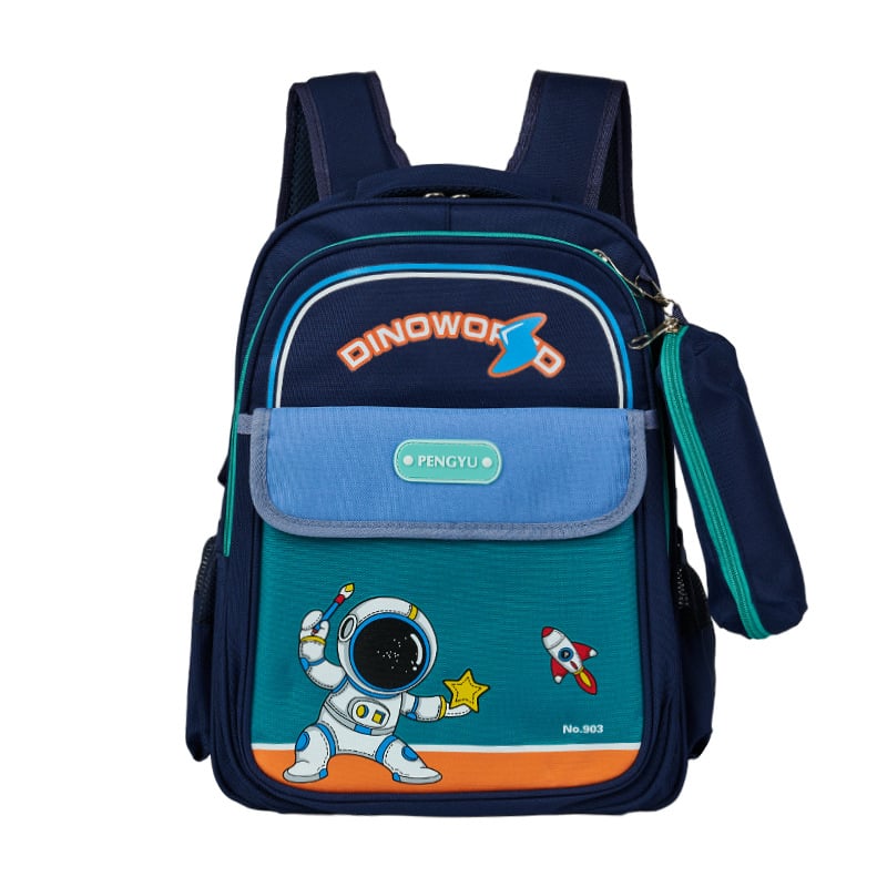 Детска ученическа раница с карикатурен принт, водоустойчива, ултралека, с голям капацитет, Oxford плат, за първи и втори клас