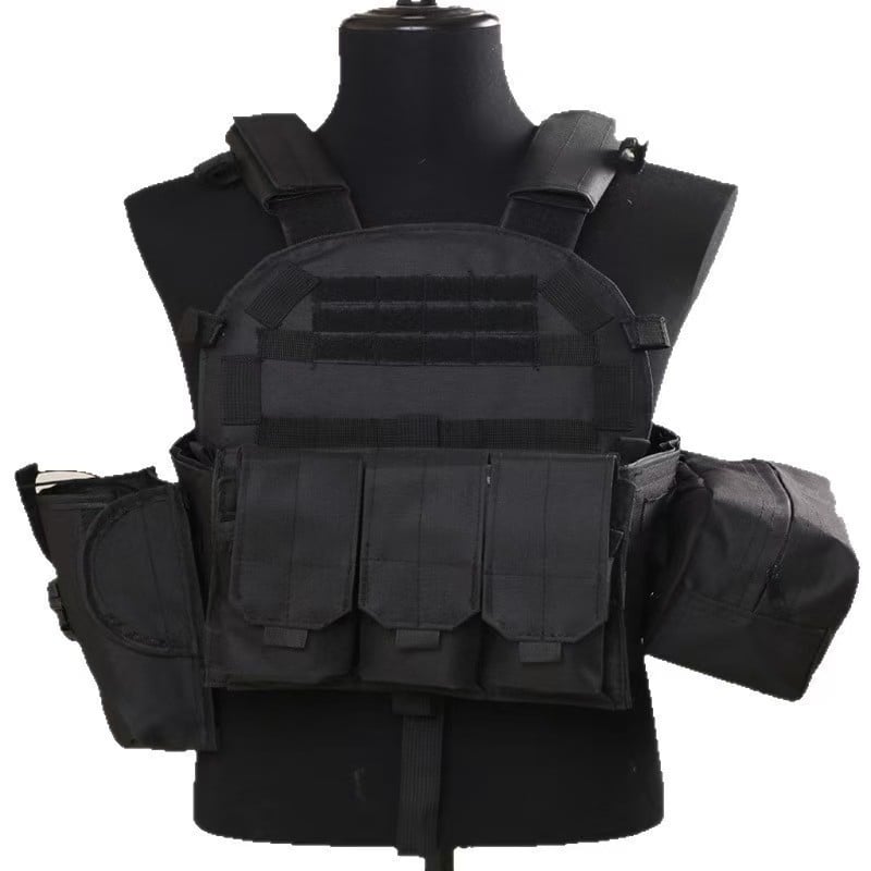 Тактическа жилетка за външни дейности, мултифункционална и лека, камуфляж (Материя: 600D Oxford; Шаблон: Камуфлаж; Функции: дишаща, водоустойчива, износоустойчива; Сезони: целогодишно)