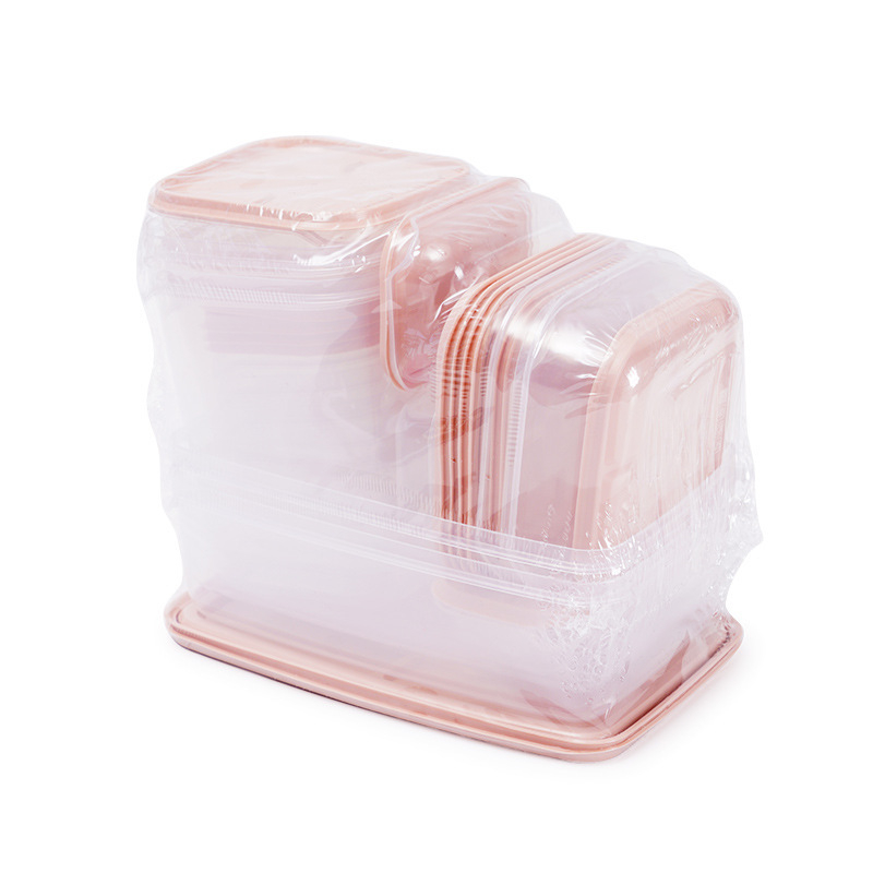 Kutija za čuvanje hrane (plastika, kvadratni oblik, kapacitet ispod 300 ml, 24 komada, mikrovalna pećnica nije dostupna)