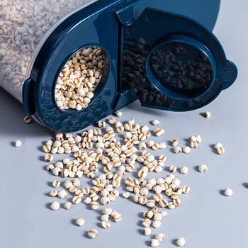 Kružna plastična posuda od PP za pohranu žitarica s zaptivnim poklopcem, kuhinjski spremnik za suhe namirnice, kapacitet 2,1–3 L, pogodan za mikrovalnu