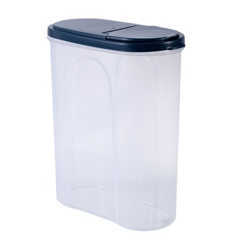 Kružna plastična posuda od PP za pohranu žitarica s zaptivnim poklopcem, kuhinjski spremnik za suhe namirnice, kapacitet 2,1–3 L, pogodan za mikrovalnu