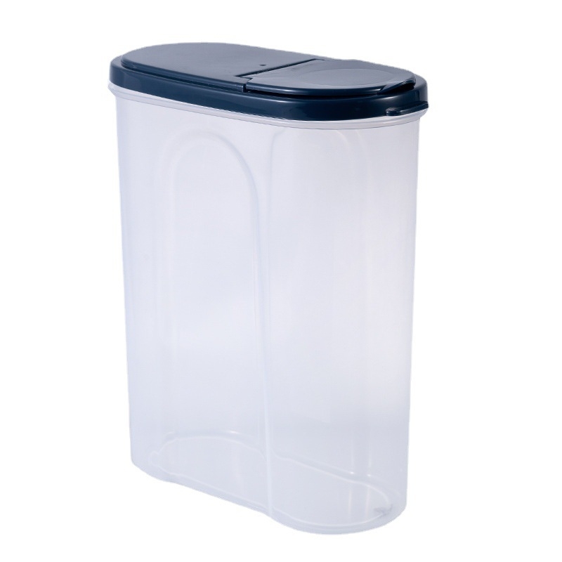 Kružna plastična posuda od PP za pohranu žitarica s zaptivnim poklopcem, kuhinjski spremnik za suhe namirnice, kapacitet 2,1–3 L, pogodan za mikrovalnu