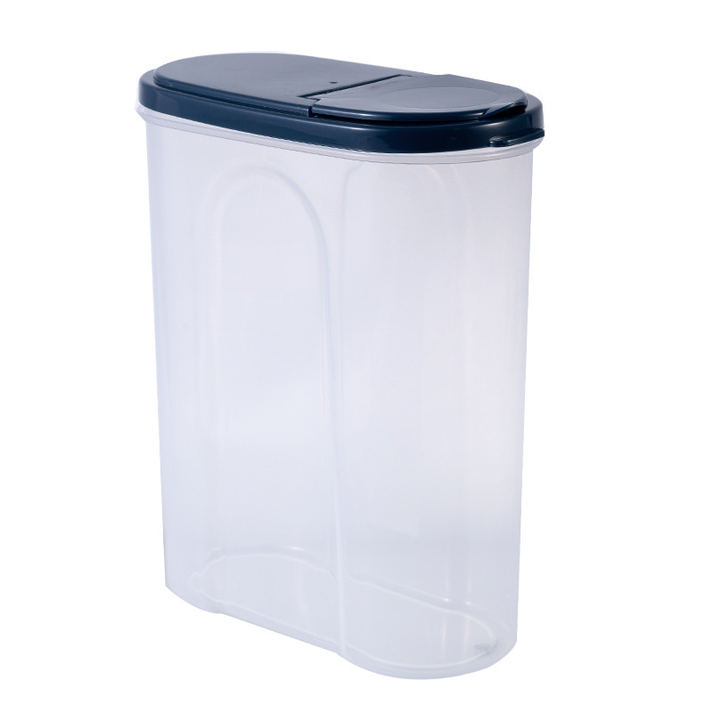 Kružna plastična posuda od PP za pohranu žitarica s zaptivnim poklopcem, kuhinjski spremnik za suhe namirnice, kapacitet 2,1–3 L, pogodan za mikrovalnu