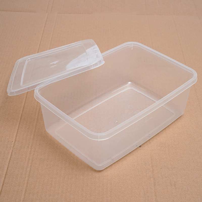 PP plastična kutija za hranu, četvrtastog oblika, prozirna kutija za pohranu svježih namirnica, kapacitet 800–1000 ml