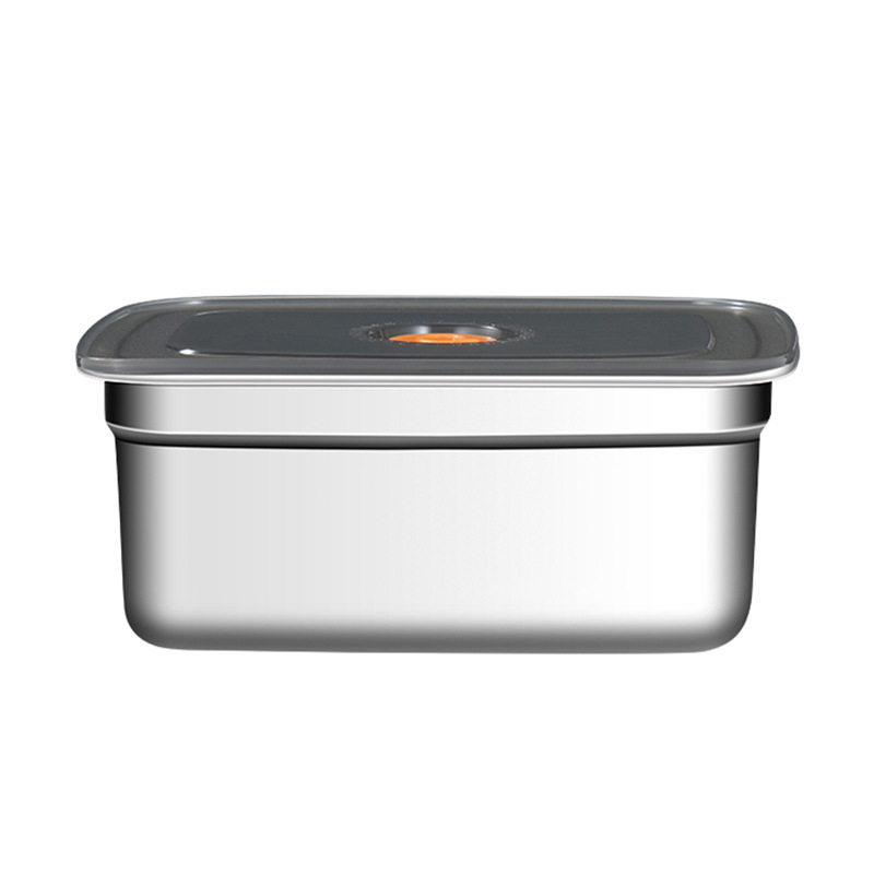 Kutija za čuvanje hrane, pravokutna, 201 nehrđajući čelik, 800-1000 ml, jednoslojna, čuva hranu svježom