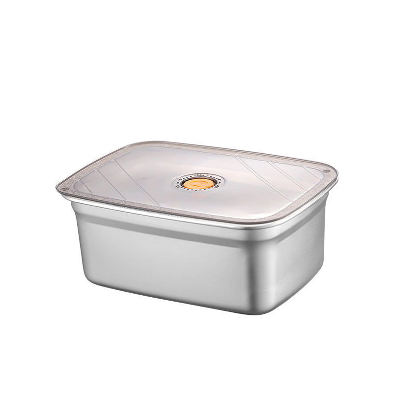 Kutija za čuvanje hrane, pravokutna, 201 nehrđajući čelik, 800-1000 ml, jednoslojna, čuva hranu svježom