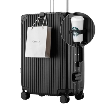 Putni kofer s karbonskom ovojninom, univerzalni kotačići, otvaranje na zip, ABS+PC podstava, standardno kombinacijsko zaključavanje