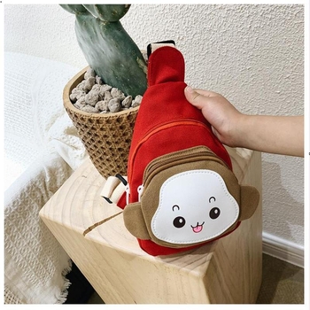 Dječja torba preko ramena od platna, lagana, s životinjskim uzorkom, za vrtić, proljeće 2025