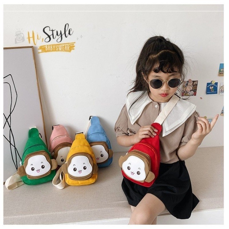 Dječja torba preko ramena od platna, lagana, s životinjskim uzorkom, za vrtić, proljeće 2025