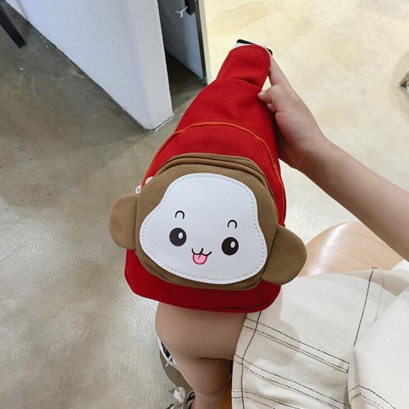 Dječja torba preko ramena od platna, lagana, s životinjskim uzorkom, za vrtić, proljeće 2025