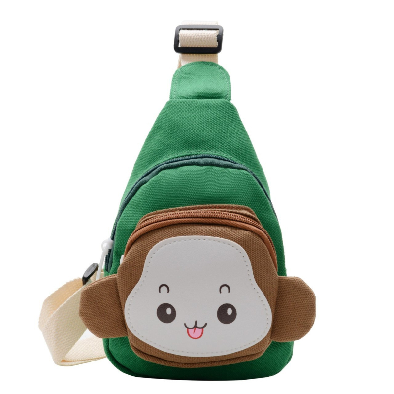 Dječja torba preko ramena od platna, lagana, s životinjskim uzorkom, za vrtić, proljeće 2025