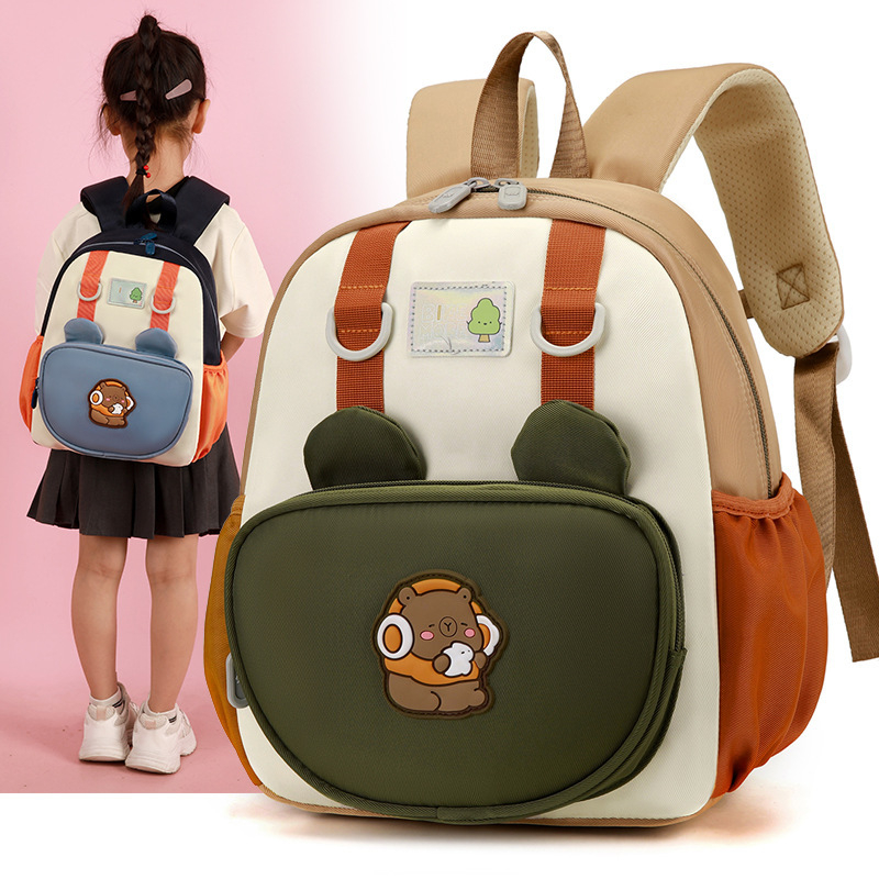 Školska torba za djecu – Geometrijski uzorak, najlon, vodootporna i izuzetno lagana, s zračnim jastučićima (podstava od najlona, prozračnost, zaštita kralježnice, otporna)