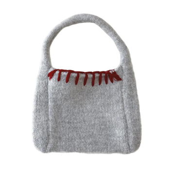 Geantă de mână pentru copii, tricotată - stil coreean, design urban minimalist, pentru vârsta 3–12 ani, cu spațiu de depozitare