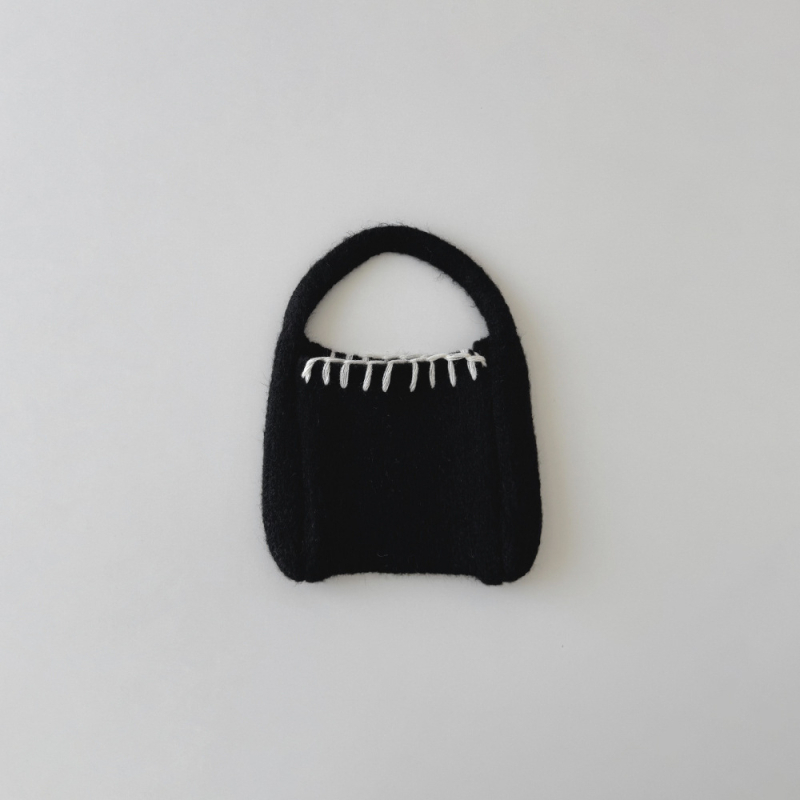 Geantă de mână pentru copii, tricotată - stil coreean, design urban minimalist, pentru vârsta 3–12 ani, cu spațiu de depozitare